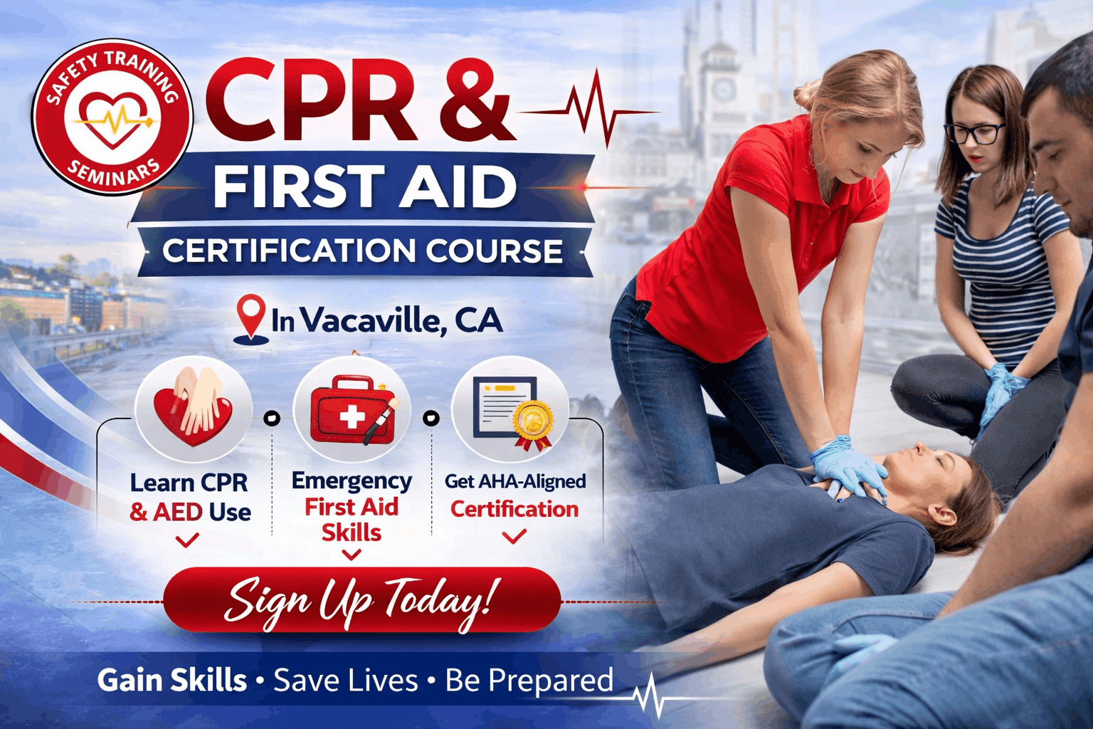 CPR & First Aid Certification Class in Vacaville, CA