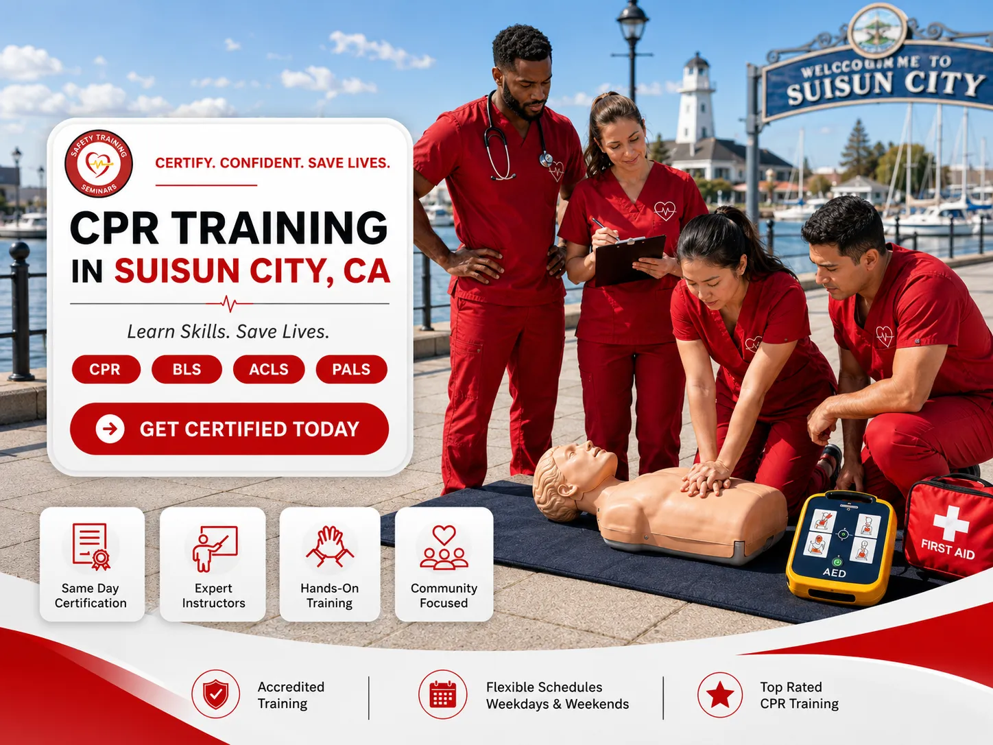 Emergency response CPR and BLS training in Suisun City, California